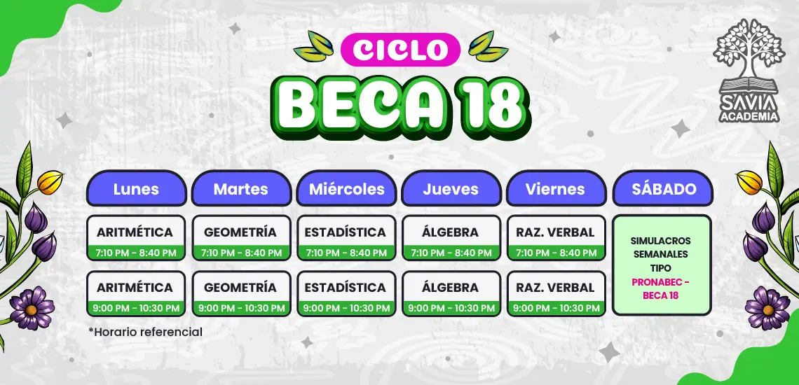 Horario Virtual - 7:00 pm - 10:30 pm
